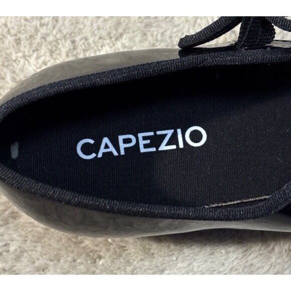 Capezio Tap Shoes Womens Black Patent Leather Size 7.5M With Adjustable Strap - Picture 4 of 8